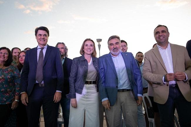 Cuca Gamarra, Carlos Rojas y Francisco Rodríguez, en Santa Fe.