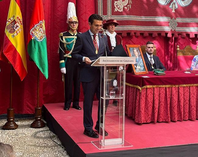 Cuenca, en su intervención el pasado sábado en el pleno de constitución del Ayuntamiento de Granada.