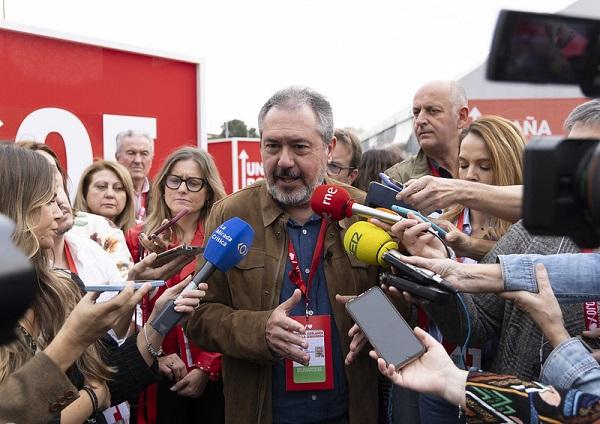 Juan Espadas, en la clausura del congreso federal.