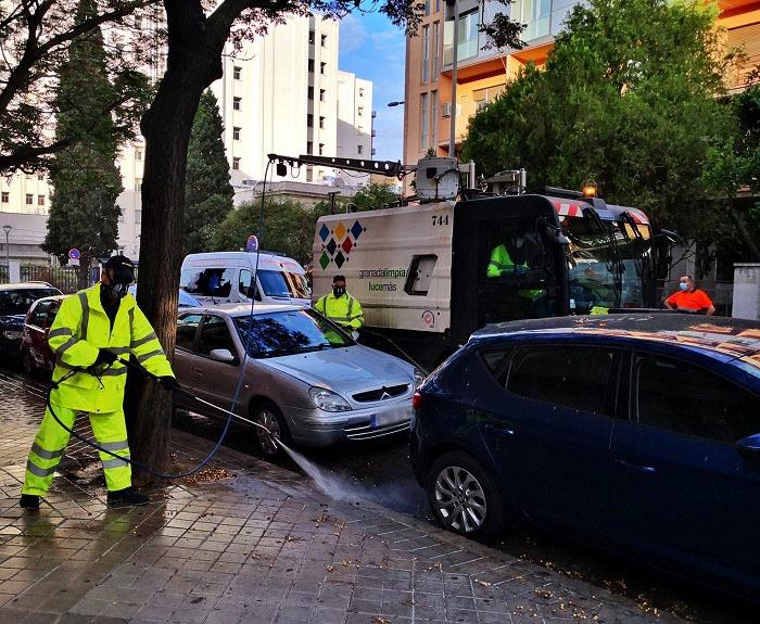 Labores de desinfección por parte del personal de Inagra.