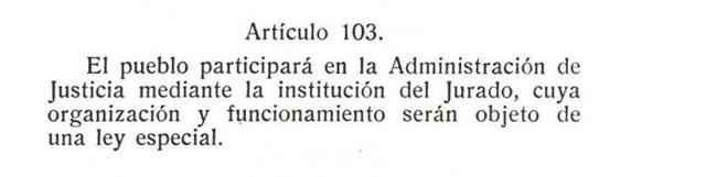 Artículo 103 de la Constitución de la II República.