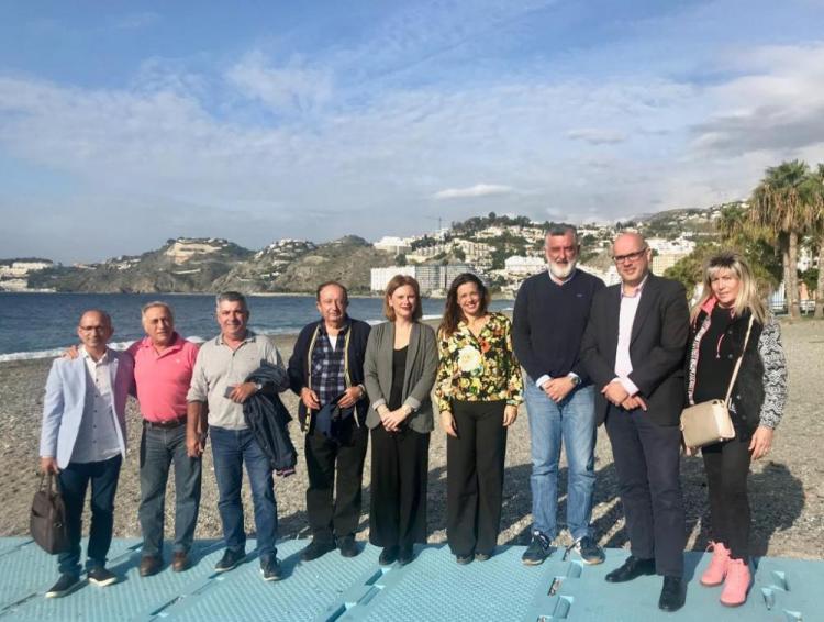 Mar Sánchez en su visita a Almuñécar.