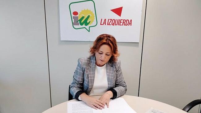 La coordinadora provincial de IU en Granada, María Carmen Pérez.