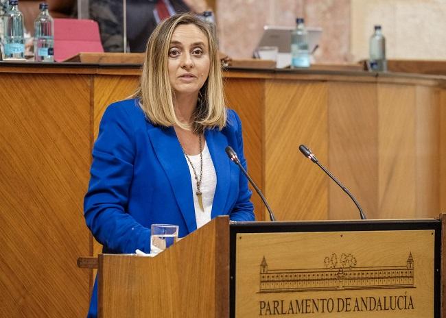 Marifrán Carazo durante su intervención en el pleno.