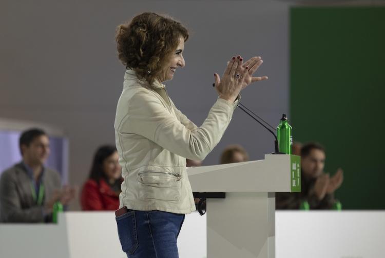 María Jesús Montero, tras su intervención en el Congreso en Granada.