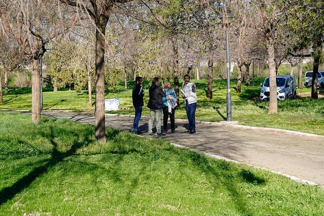 Ediles socialistas en el Parque Eduoxia Píriz.