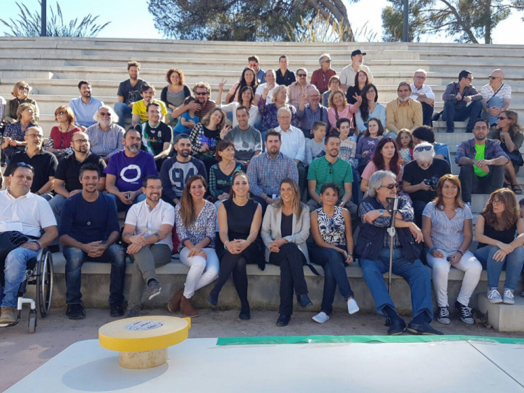 Miembros de la candidatura Plaza a Plaza de Podemos Andalucía.