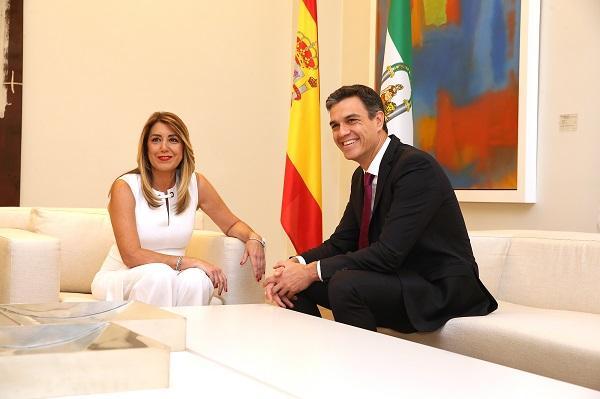 Pedro Sánchez y Susana Díaz, en una reunión en julio de 2018 en Moncloa.