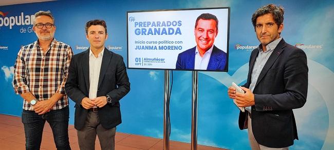 Jorge Saavedra con Antonio Díaz y Gonzalo Mochón.