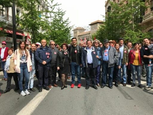 Entrena con los representantes socialistas que han participado en la manifestación.