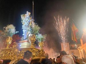 La quema de los capachos coincide con el traslado del patrón, San Sebastián.