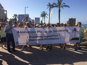 La pancarta que abría la manifestación.