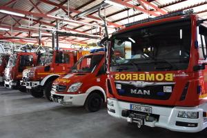 Vehículos de los Bomberos de Baza.