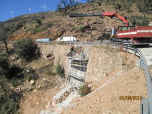 Obras en la carretera de Lújar.