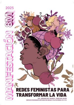  Cartel de la manifestación que convocan Plataforma 8M/25N y Espacio Feminista Unitario.