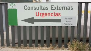 Panel señalizador de consultas externas del Hospital San Cecilio.