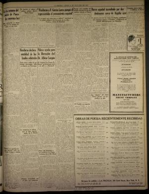 Copia de la noticia aparecida en el diario La Prensa en 1937.