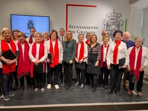 Coro de Mayores, en la presentación de las actividades navideñas. 