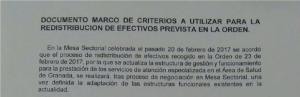 Documento marco suscrito hoy por los sindicatos.