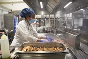 Cocina de un hospital. 