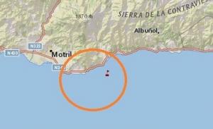 Mapa difundido en redes sociales por Salvamento Marítimo sobre el lugar del rescate. 