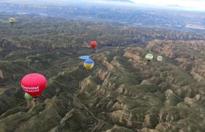 Los globos recorrerán los bellos paisajes del Geoparque. 