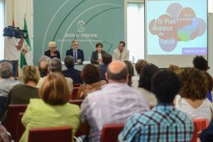 Acto de presentación del Plan de Salud para la provincia de Granada que ha presidido el consejero Alonso.