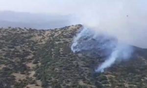 Vista aérea de la zona afectada al inicio del fuego, extraída de un video del Infoca.