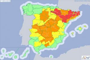 Avisos por altas temperaturas en España