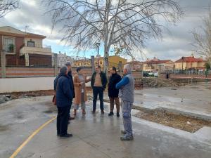 Visita a las obras del pabellón.