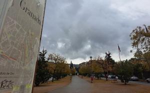 Paseo de Europa, en la capital, esta mañana. 