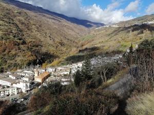 Vista de Pampaneira, con Bubión arriba a la derecha. 