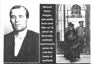 Manuel Vasco, 'El Bizco' de Salobreña (izda.) y el Cardenal Parrado saliendo de visitarlo en la Prisión. 