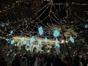 Iluminación navideña de la Plaza del Carmen, en una imagen de archivo.