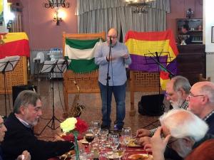 José María García Labrac, durante su intervención en la cena republicana.