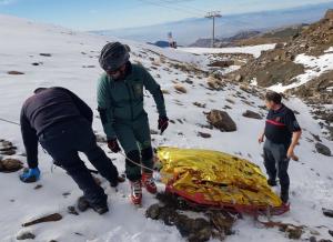 Una de las personas rescatadas estos días en Sierra Nevada. 