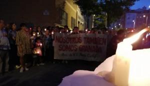 Imagen de una protesta el pasado año tras el encierro del Defensor de la Ciudadanía de Granada y el párroco de la Paz.
