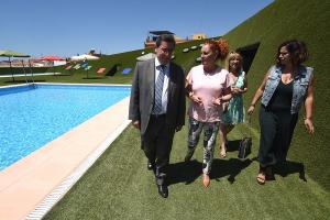 Entrena durante su visita a Lobres.