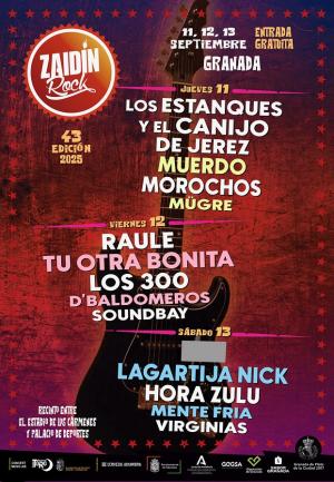 Cartel de la edición 2025 del Zaidín Rock. 
