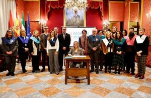 Responsables de colegios mayores y residencias, en la firma del manifiesto.