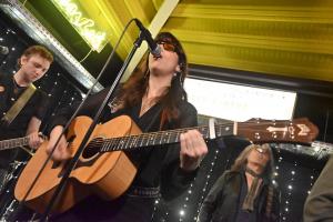 Nat Simons, en el escenario del Lemon Rock.