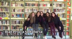 Alumnas del IES Aricel, en la biblioteca. 