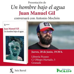 Presentación en Granada de 'Un hombre bajo el agua'.