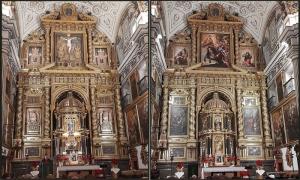 Retablo como suele verse durante todo el año y estado en que estará hasta el miércoles de ceniza.