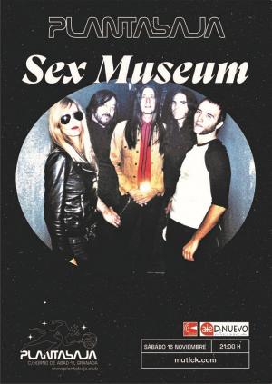 Cartel del concierto de Sex Museum.