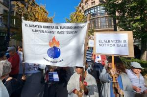 Integrantes de la plataforma en la manifestación por la vivienda del pasado noviembre.