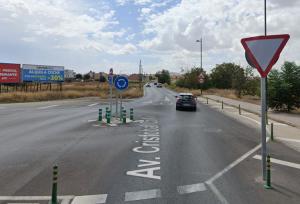 Punto donde empieza el tramo sin desdoblar en dirección a Churriana. 