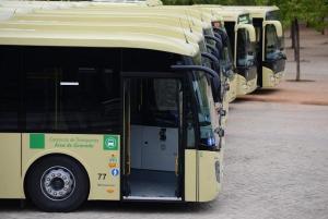 Imagen de archivo de autobuses metropolitanos.