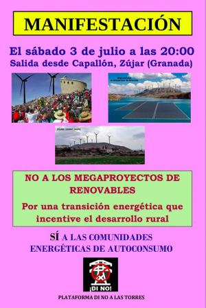 Cartel de la convocatoria de protesta.