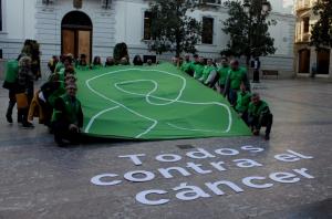 Integrantes de la junta provincial de la Asociación Española contra el Cáncer en una de las actividades para este 4 de febrero.